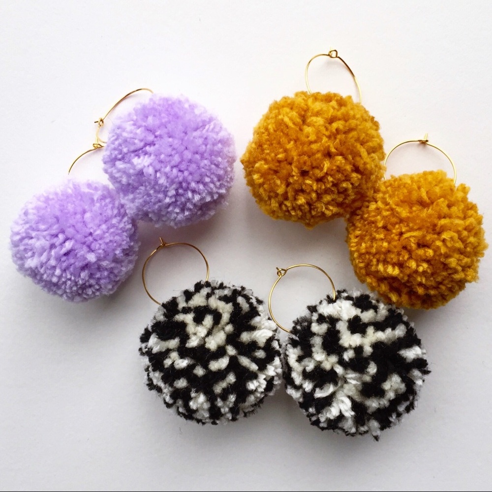 Pompom Earrings
